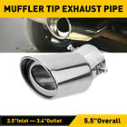 Chrome Car Exhaust Pipe Tip Rear Tail Throat Muffler Stainless Steel Accessories (For: 2016 Kia Soul)
