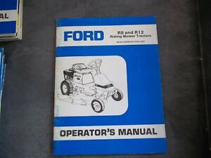 FORD R8 R12 RIDING MOWER TRACTOR OPERATOR MANUAL