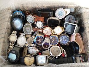 Watch Lot Assorted Watches-100+++Medium flat Rate Box FULL 14.2 POUNDS #-1