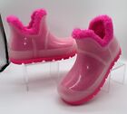 UGG Women's Raincloud Boots Waterproof Rubber Wool Lined Pink 1132070 Size 7 NEW