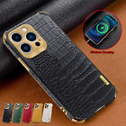 SHOCKPROOF Luxury Crocodile Leather Case For iPhone 15 Pro Max 14 13 12 11 XS XR