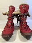 Columbia Waterproof Faux Fur Lined Red Snow Boots Size 9 Women