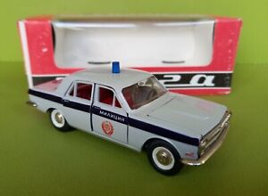 GAZ Volga 2401 Saloon Police Patrol Car A3 - Box 1:43 USSR CCCP Own Collection