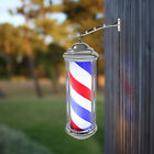 New Listingntage Barber Pole Light Rotating Stripe Red/White/Blue Barbershop Open Sign USA