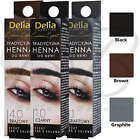Delia Eyebrow HENNA Traditional Tint Kit Set Brown Black Graphite Eyelashes 2ml