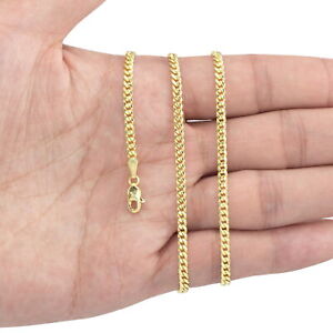 10K Yellow Gold 3mm-13mm Miami Cuban Link Necklace Chain or Bracelet, 7