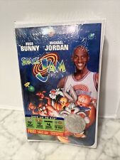 NEW SEALED Space Jam VHS, 1997, Clam Shell W/Commemorative COIN Michael Jordan