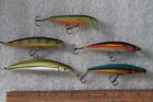 Lot of 5 Jerkbaits, New & Used in Excellent Condition, Mixed Color Patterns