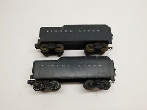 Lionel O Gauge Model Train Lot of 2 Lionel Lines Steam Engine Tenders