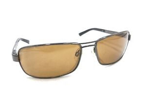 Serengeti Dexter 7516 Dark Gunmetal Silver Polarized Sunglasses Brown Lens 130