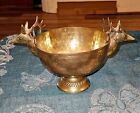 vintage brass pedestal bowl