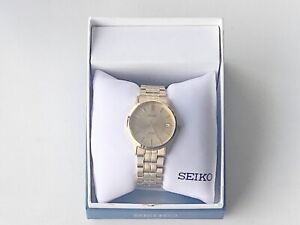 Used Seiko 7n42-ohp8 Gold Men's Quartz Watch with Box