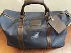 Peter Millar Crown Cotton 21” Canvas Overnight DuffleBag Leather Trim New WO Tag