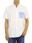 Polo Ralph Lauren Short Sleeve Button Down Shirt Oxford - White w/ blue pocket
