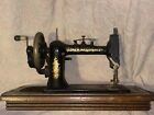 Antique Hand Crank Sewing New National Machine With Original Case