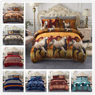 3 Pieces Winter Comforter Set Animal And Floral Printed Design W/ 2 Pillow Sham