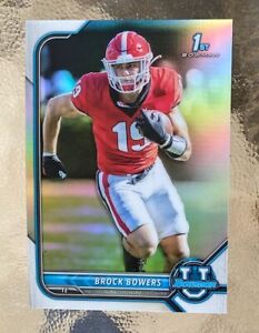 New Listing2021 Bowman Chrome Brock Bowers Refractor Rookie Card