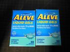 (2)Aleve Liquid Gels Pain Reliever Fever Reducer 100gels exp 9/2024++ free ship