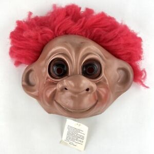 Vintage 1992 Cesar The Troll Co Troll Doll Red Hair Halloween Mask New W/Tag