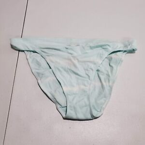 Victoria Secret PINK Women Panties  XL Blue String Bikini Satin NWT