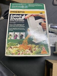 PRESTO Salad-Shooter Electric Slicer-Shredder Model 02910 Sealed New! 1989, 1990