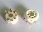 7 pin tube socket gold plated ceramic PCB mount 10 pcs. 6GK5,6X4,6Z4,EAA91,EC92