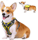Fida Dog Harness, Multi-Functional No-Pull Pet Vest Harness with Saddle Bags Bac