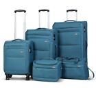 Koreyosh 5PCS Travel Luggage Set Cosmetic Bags Expandable Suitcase w/Iron Handle