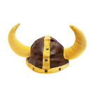 Faux Leather Horned Viking Helmet Hat Halloween Movie Cosplay Costume Accessory