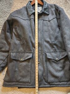Schaefer Outfitter Men's L Jacket Gray Ranch Coat Made In Texas!