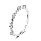 Real Solid 925 Sterling Silver Moissanite Eternity Band Ring for Women Lady Girl