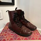 Doc Martin Stratford Women Size 8 Red Leather Lace Up Combat Moto Boots