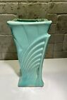 Vintage 1947 McCoy USA Pottery Art Deco Matte Pastel Green Vase Signed