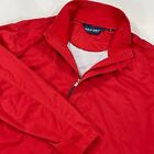 VTG Polo Golf Ralph Lauren Mens 1/4 Zip Windbreaker Pullover Jacket Red Large