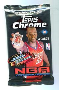 2004-05 Topps Chrome Basketball Hobby Pack, 4 Cards, Dwight Howard, Lebron James