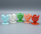 Vintage Egg Cups Lot of 5 DBGM West Germany Plastic Tulip Easter