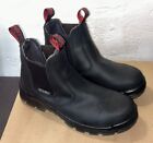 Snap On Tools Work Boots Mens 6 Black Leather 6” Slip On Soft Toe NEW Size 8