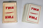 Vintage TWA Trans World Airlines Advertising Deck Playing Cards w/Box