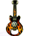 VW Volkswagon Guitar Bottle Opener with Magnetic Back & Flame Design