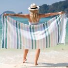 Sand Free Turkish Beach Towel, Large Size 35x75, Cotton, Striped Color Options