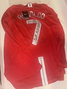 Retro Ronaldo 2008 UCL Final Manchester United Nike Long Sleeve Jersey - Mens L