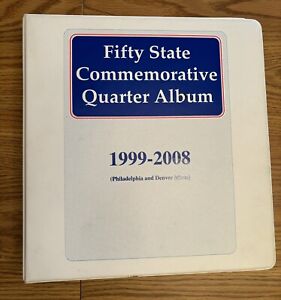 USA State Quarter Set, Complete 100 Piece 1999-2008 D & P Mints Includes Album