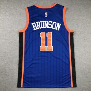 Jalen Brunson New York Knicks #11 Men Blue City Jersey Stitched Size:S-XXL