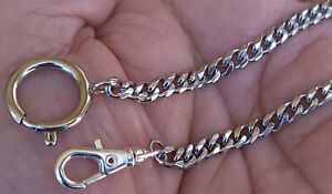 Pocket Watch Stailess Steel Very Strong Chain With Spring Ring Clasp & Swivel