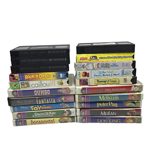 VHS Tape Kids Children Cartoon Disney Masterpiece Collection Lot of 20 UNTESTED