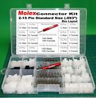 510pcs Molex 2-15 Pin Gauge Connector Kit 0.093