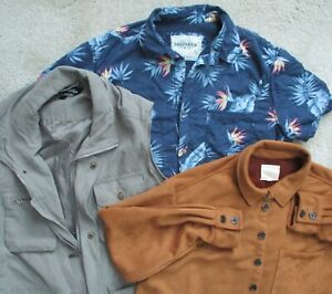 3 Lot California Cowboy Mens XL The High Water Thick Flannel A Loves A Button Up