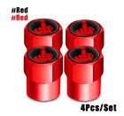 4x Car Tire Valve Caps Stem Air Dust Cap Premium Metal Red For Alfa Romeo (For: Ferrari Monza SP1)