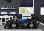 Delta Children Grand Prix Race Car Toddler & Twin Bed - Made in USA, Black
