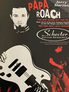 Papa Roach, Jerry Horton, Schecter Guitars, Full Page Print Ad
